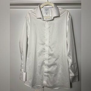 Stantt White Slim Dress Shirt - Men's Long Sleeve